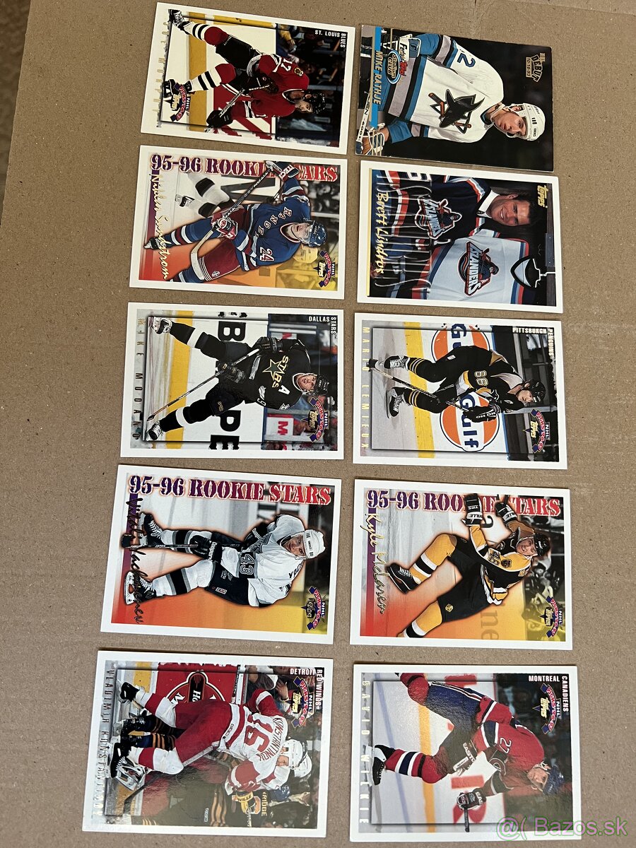 Hokejové karty Topps do roku 2000