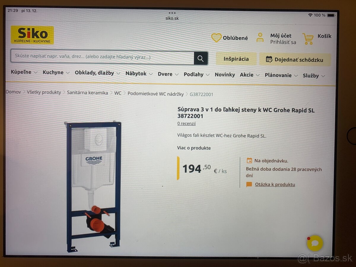 Podomietkové WC nádržky Grohe - 2ks
