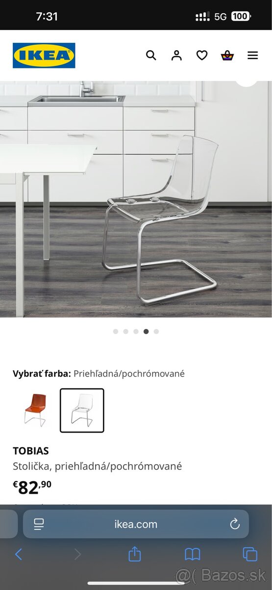 Kuchynské stoličky Ikea 4 ks