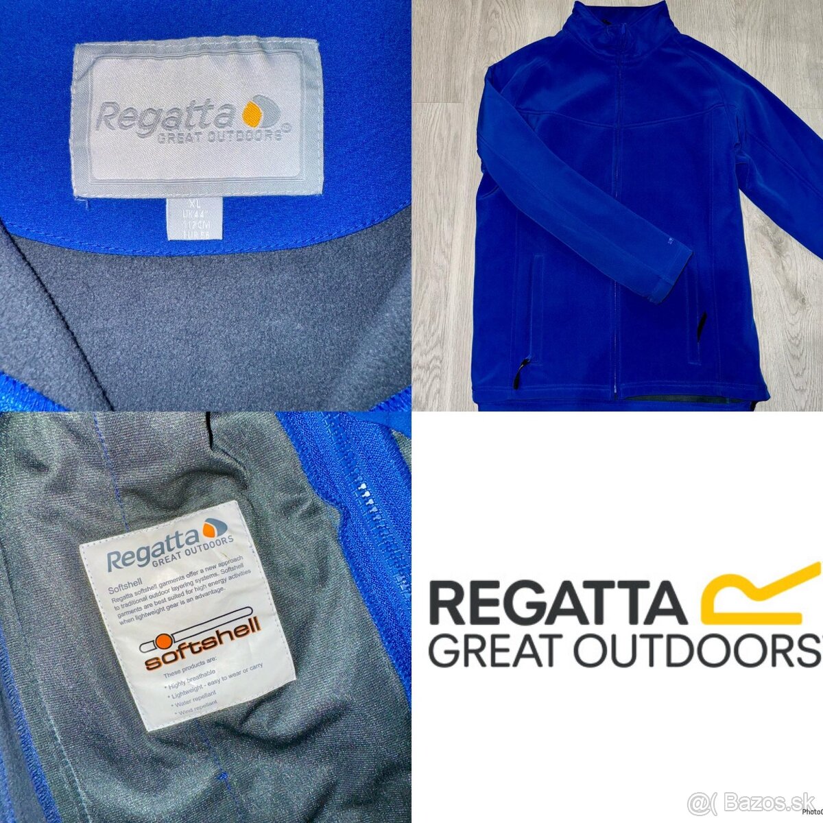 regatta blue softshellova panska sportova bunda