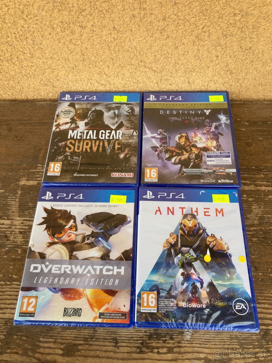 4x Hra pro playstation 4 / PS4 - Nová