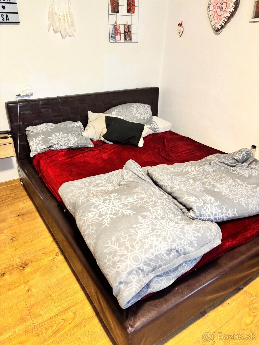 Kožená posteľ 160x200