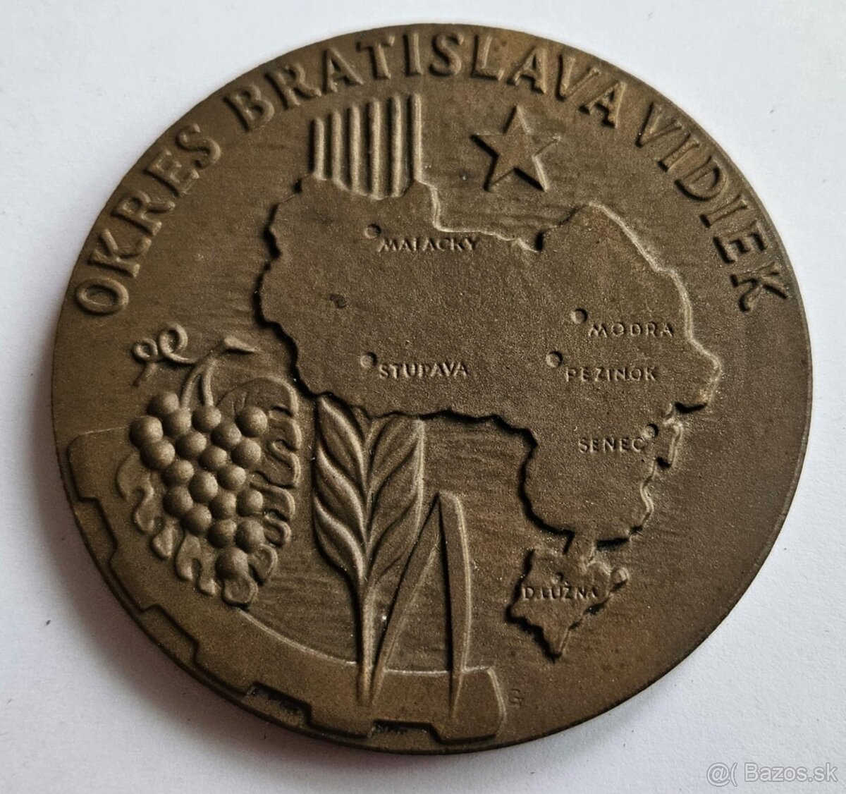 Medaila Okres Bratislava vidiek - bronz