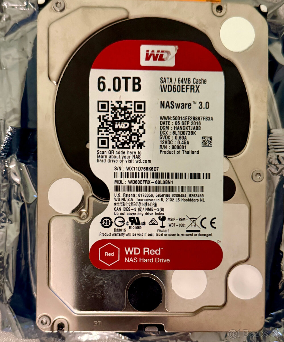 na diely WD RED 6000MB WD60EFRX