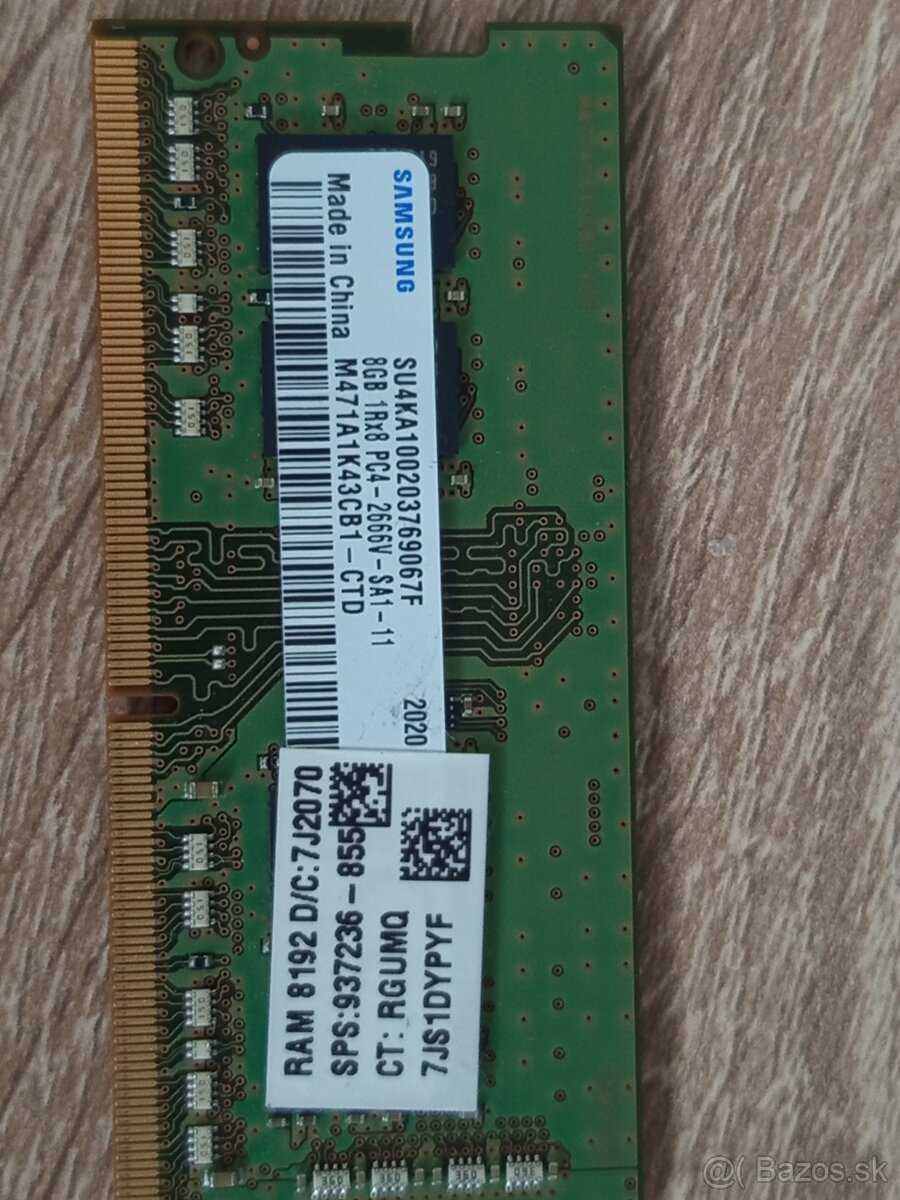 SAMSUNG 8GB DDR4 2666MHz pre notebook