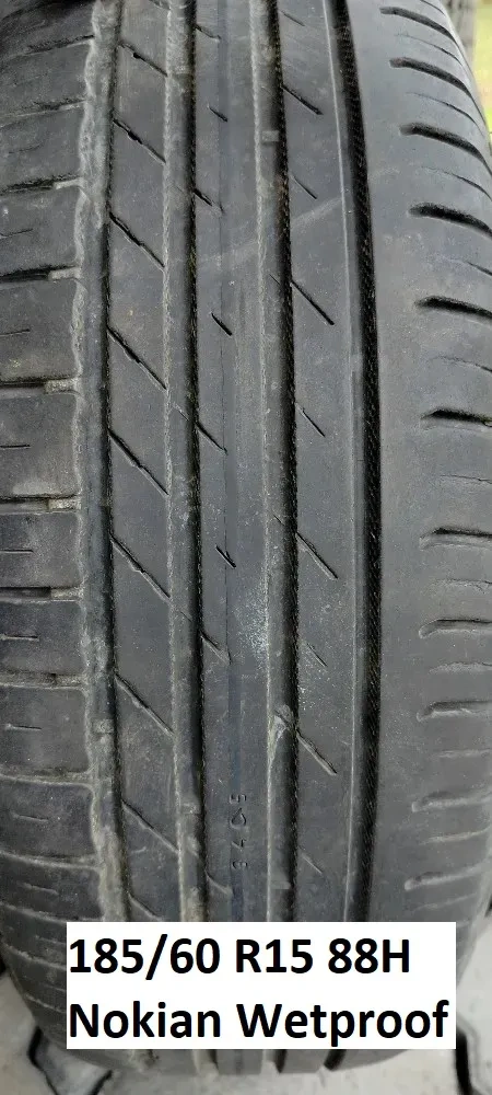 Predám 1 letnú pneumatiku 185/60 R15 88H Nokian Wetproof