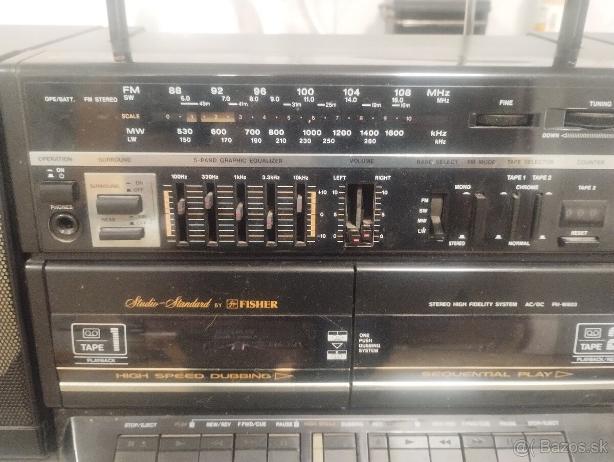 Hifi rádiomagnetofon Fisher