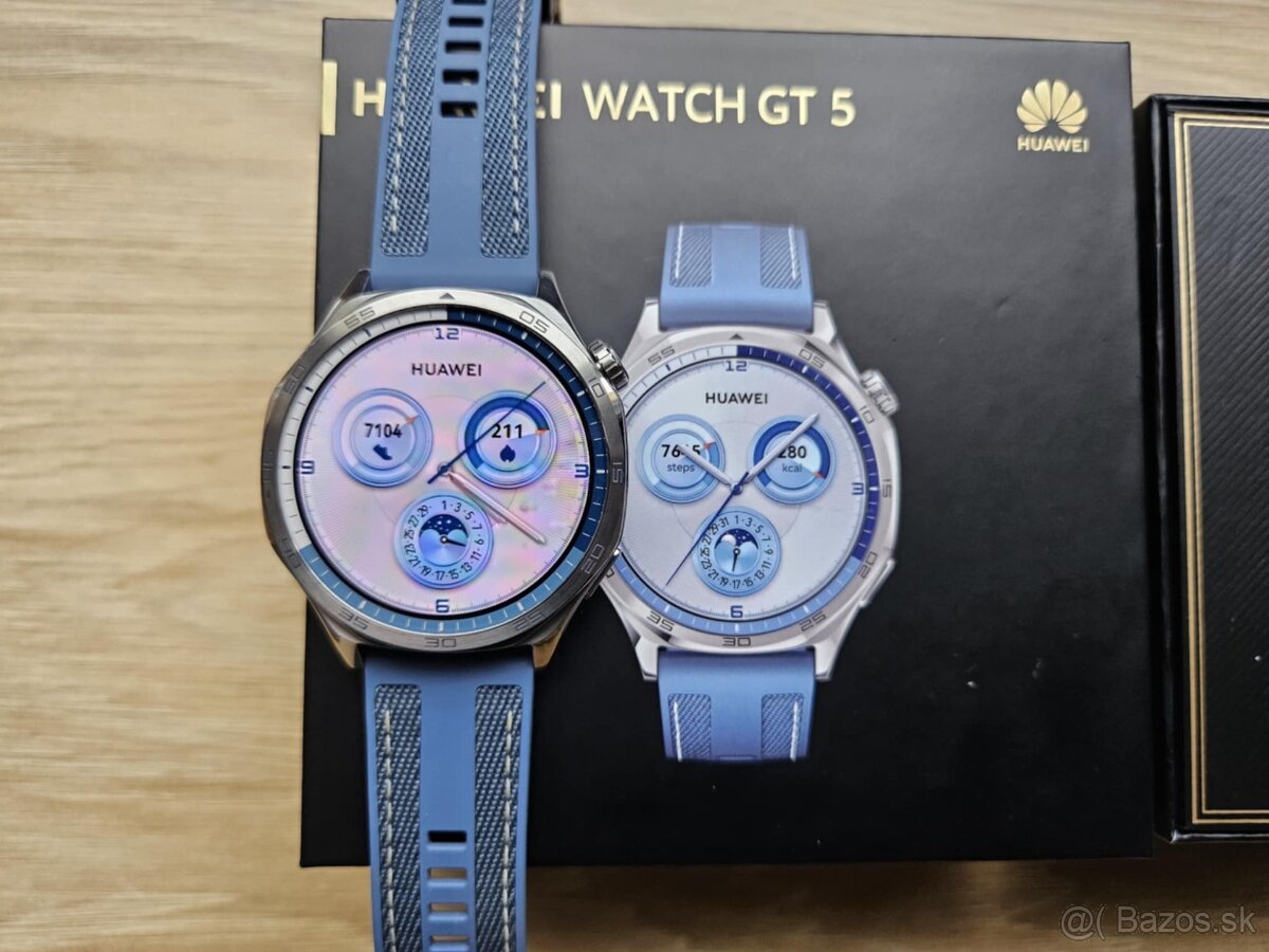 Huawei Watch GT 5 46mm Blue - modre, ako nove, zaruka