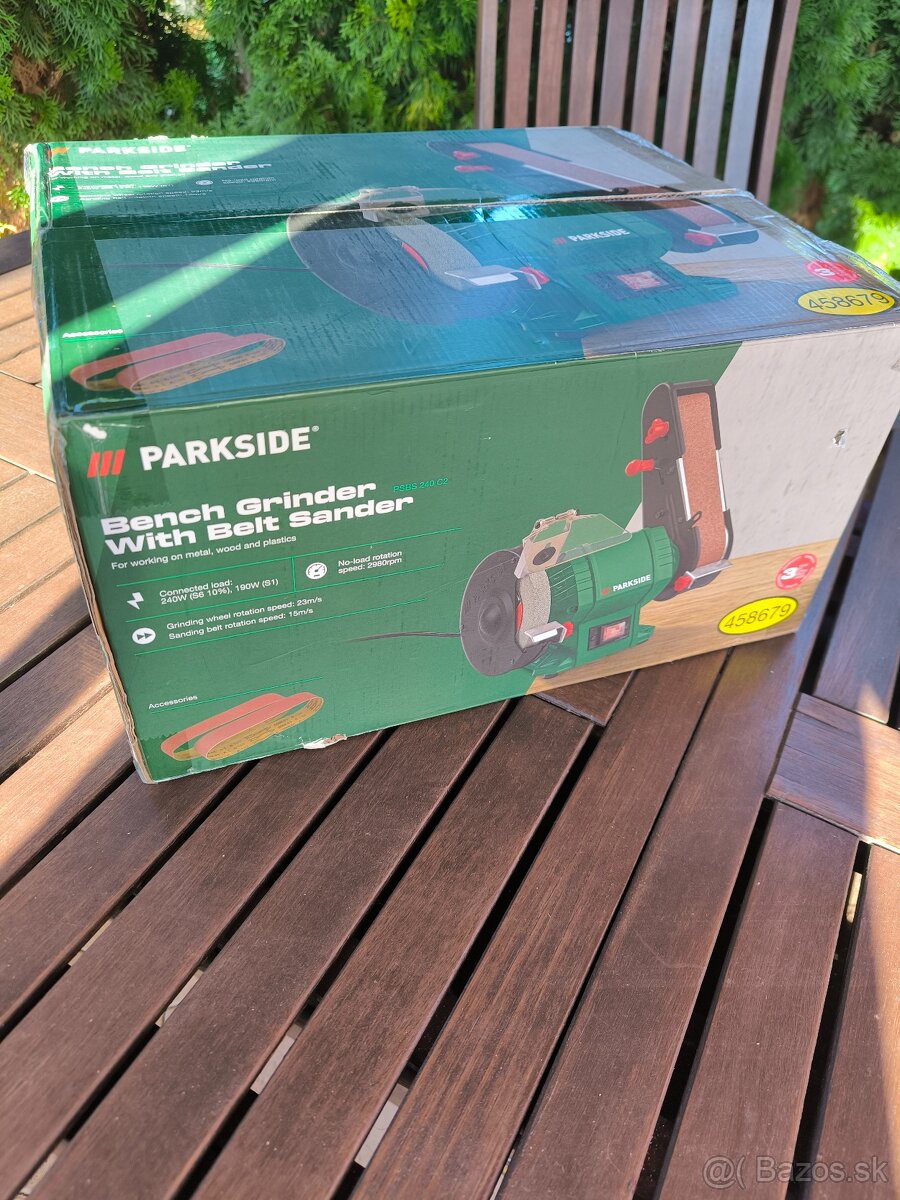 Parkside stojanová pásová brúska