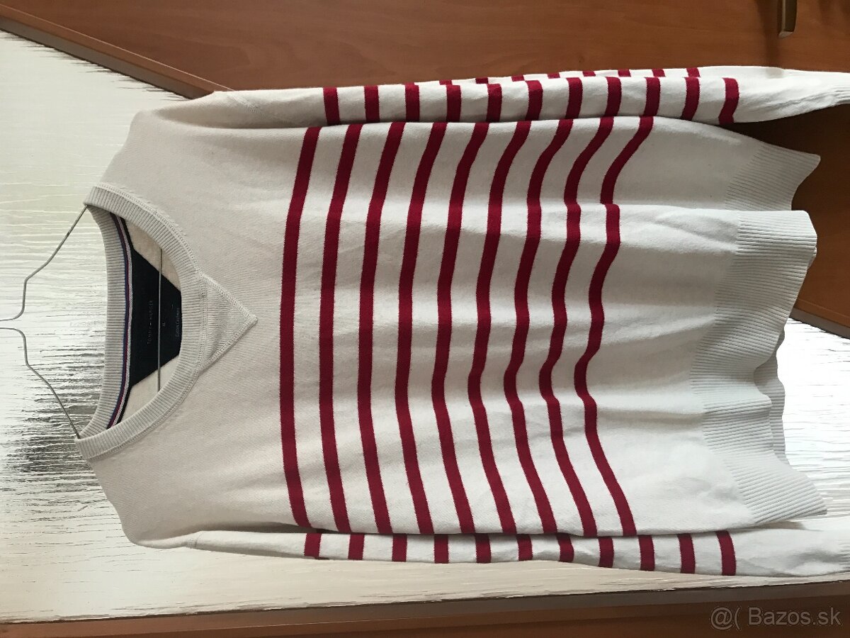 TOMMY HILFIGER originál caramel pánsky svetrik XL