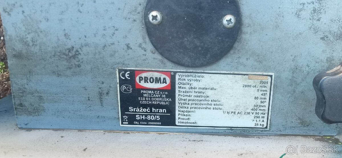 Zrážačka hrán, ohranovačka PROMA SH 80/5