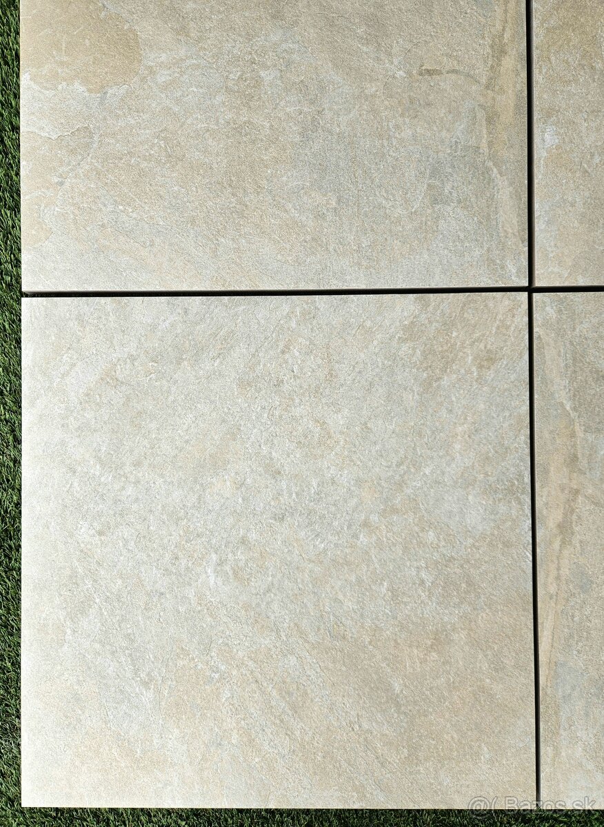 Dlažba 60x60x2cm,na terče, krémovy odtieň protišmyk
