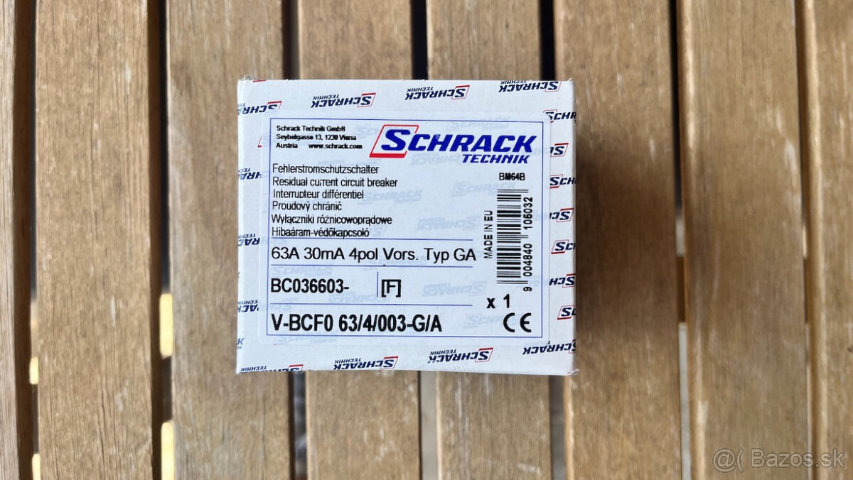 Prúdový chránič Schrack