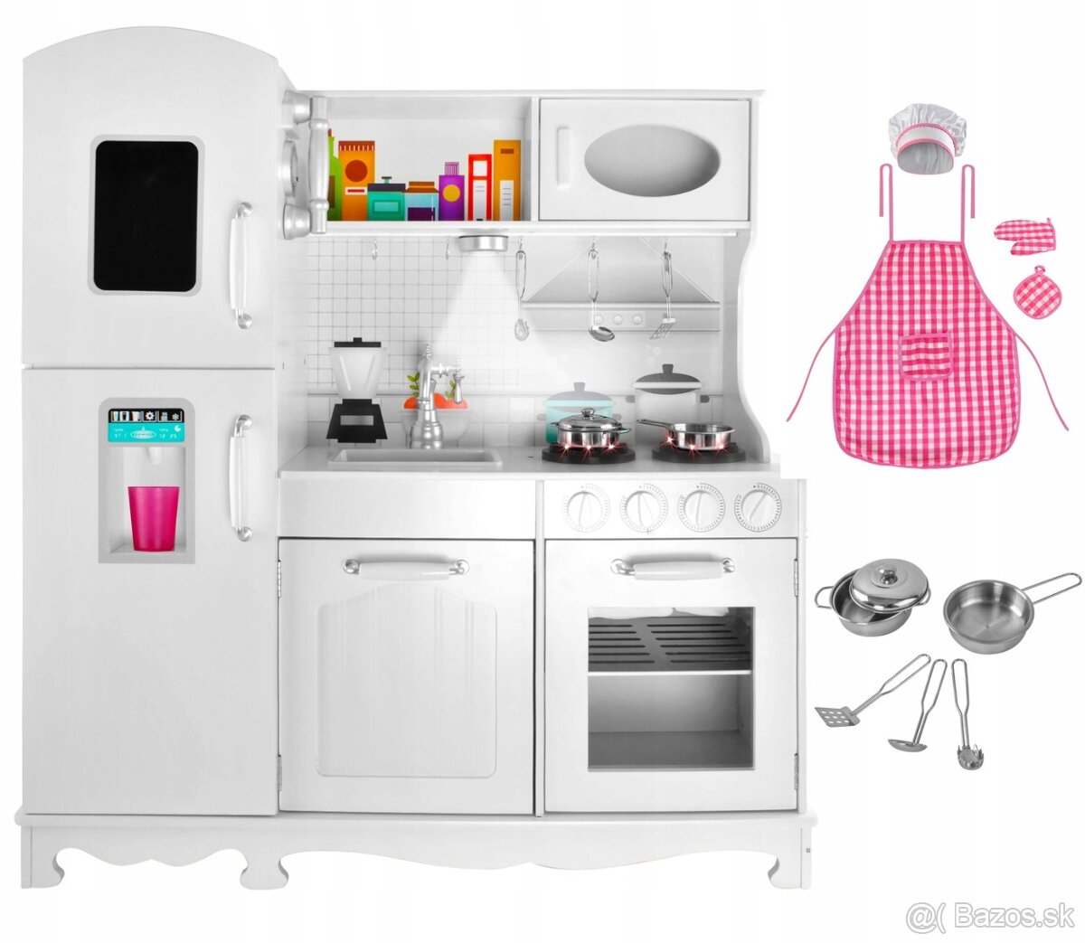 Veľká drevená kuchynka  s komplet príslušenstvom