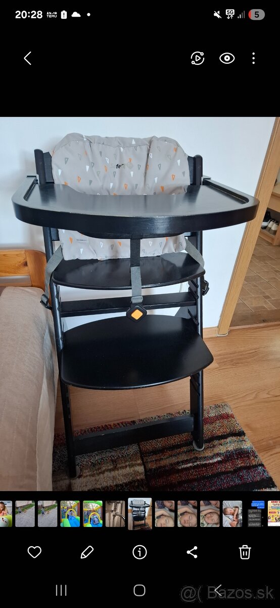 Detská jedálenská stolička