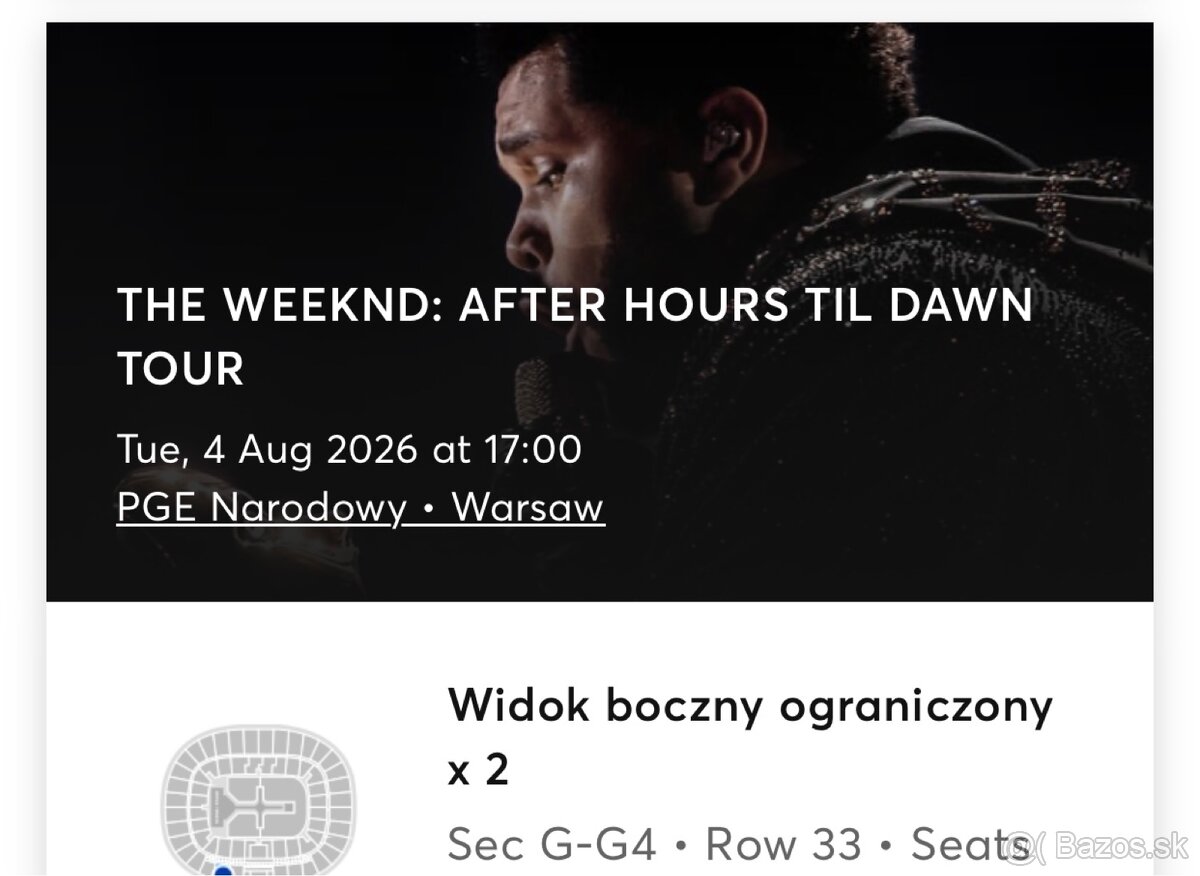 THE WEEKND  04 Aug 2026 • Warsaw, Poland
