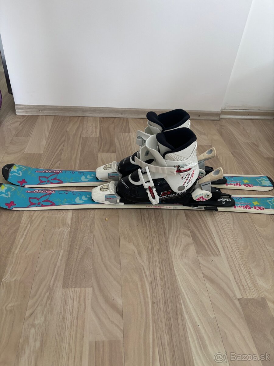 Detské lyže 90cm plus lyziarky