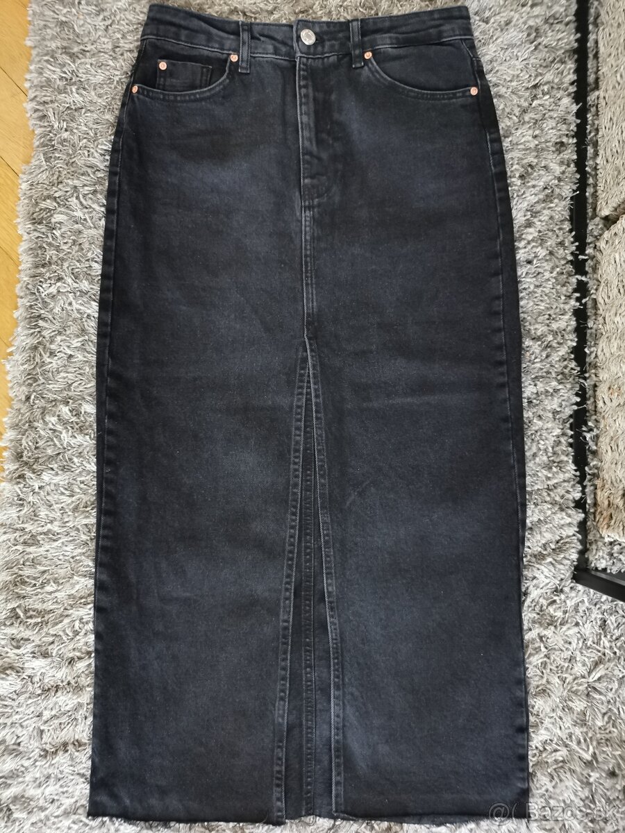 Čierna džínsová sukna