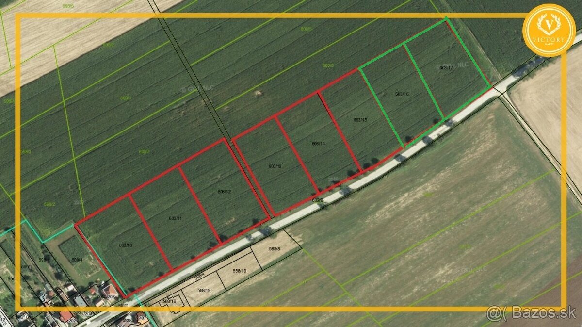 Investičné pozemky Alekšince 4221m2