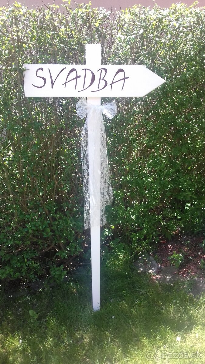 Svadobné tabuľky.