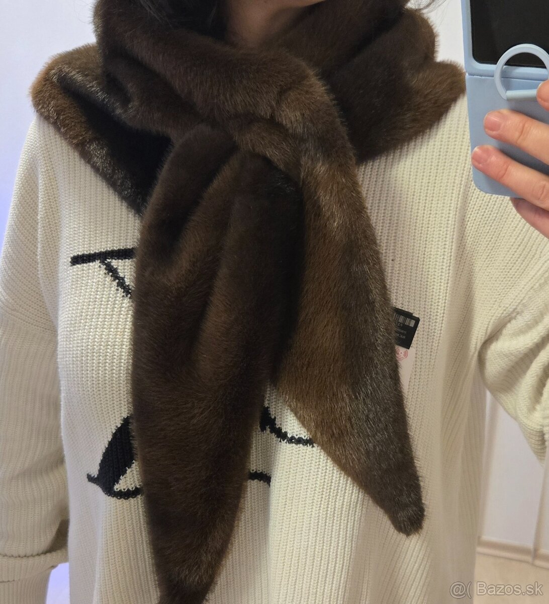 Kožušinový šál zara