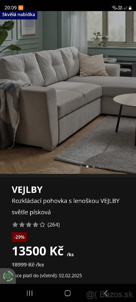 Rozkladacia pohovka