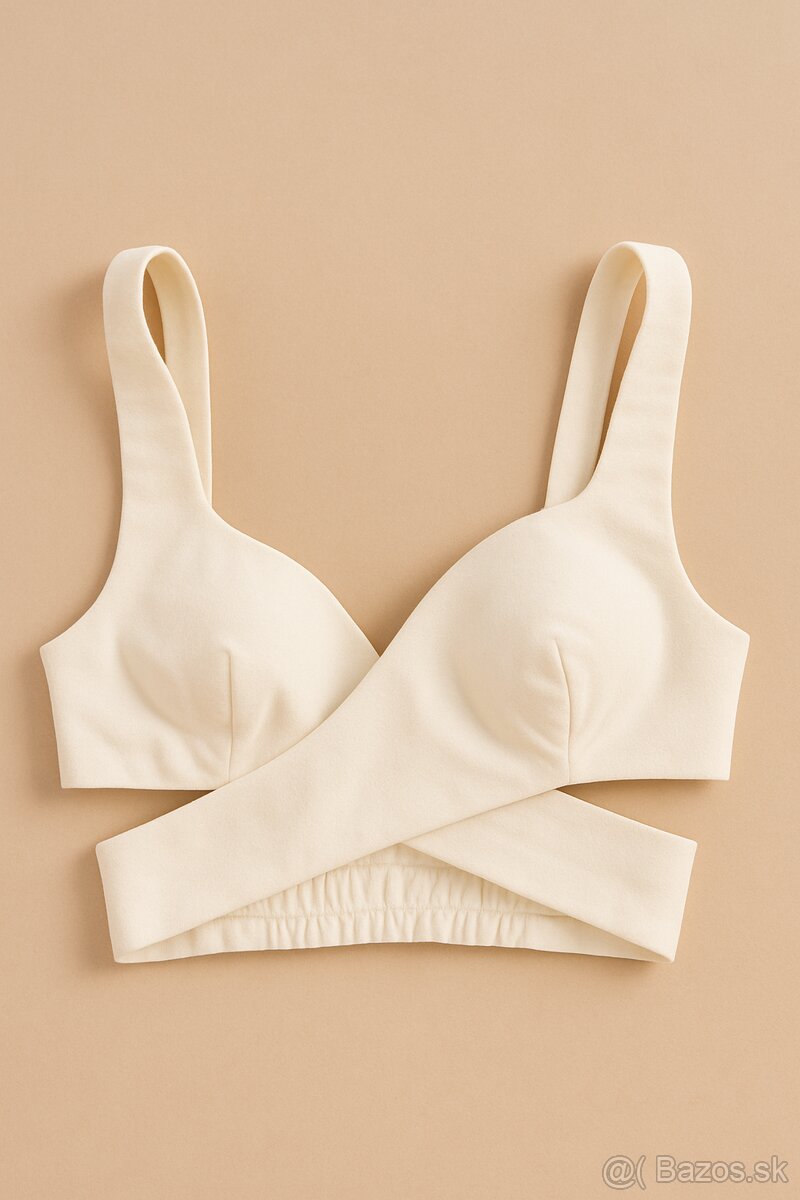Biely crop top Zara