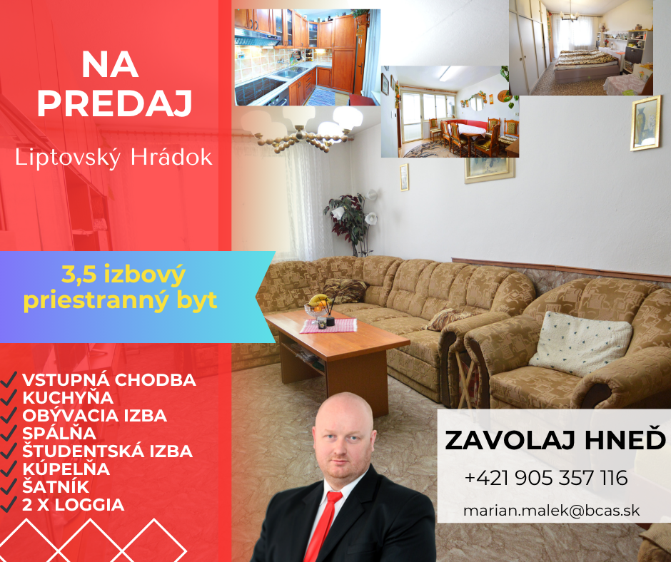 3,5-izbový byt s dvoma loggiami – Lipt. Hrádok