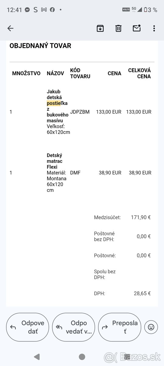 detska postielka, nova, nerozbalena+ novy matrac, zabaleny