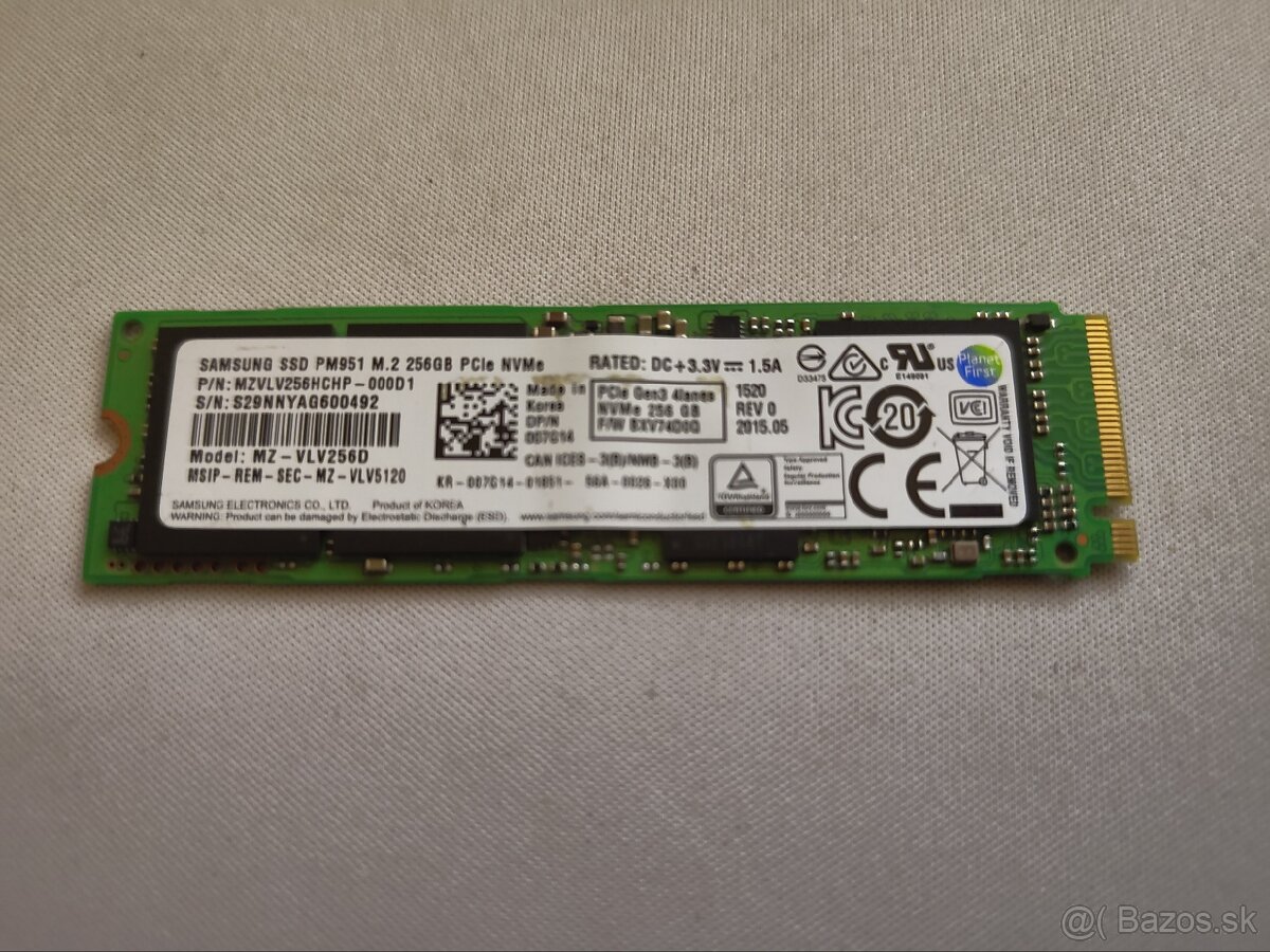 Samsung SSD PM951 M.2 256GB