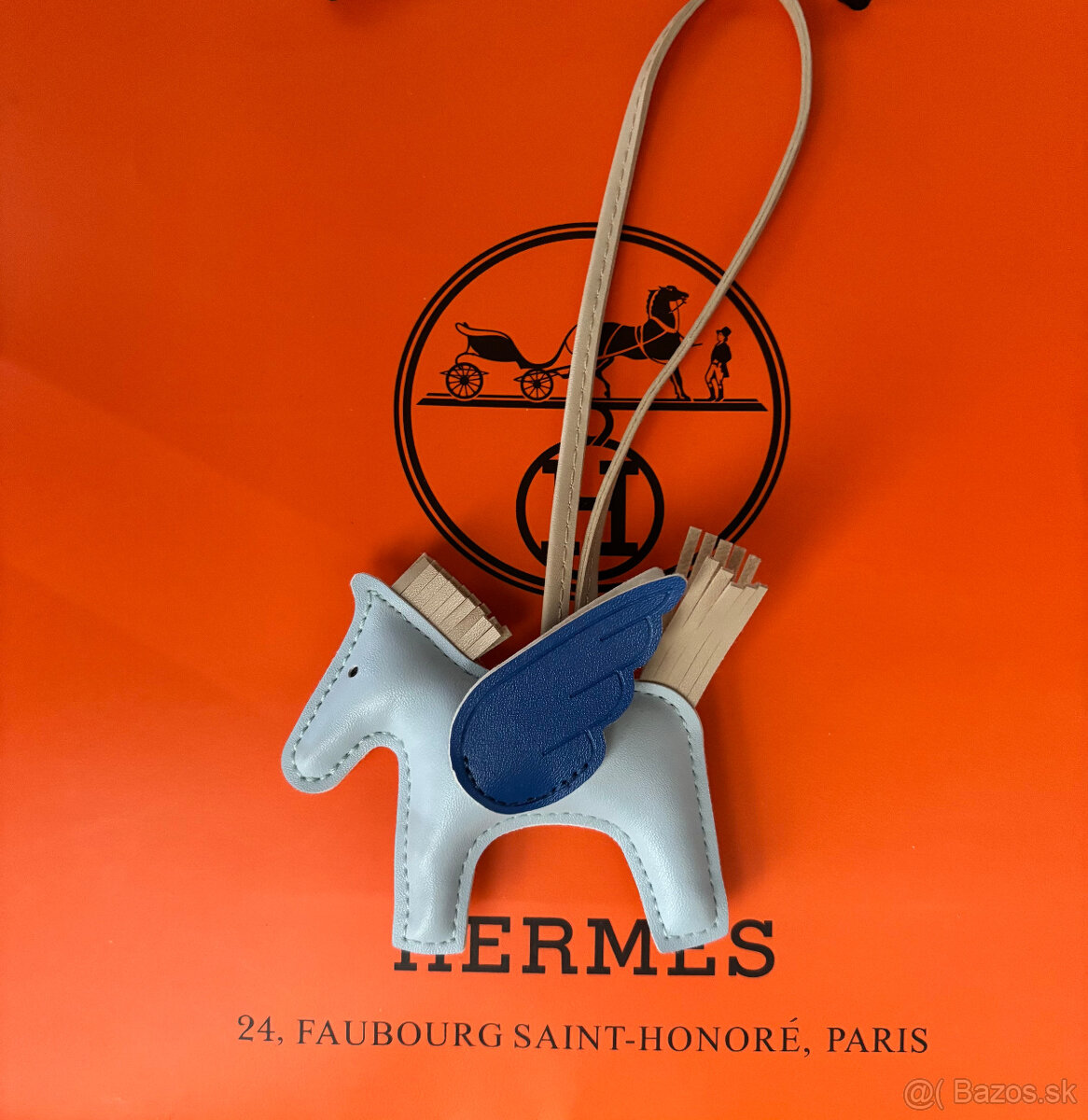 Hermès Rodeo Charm – modrý