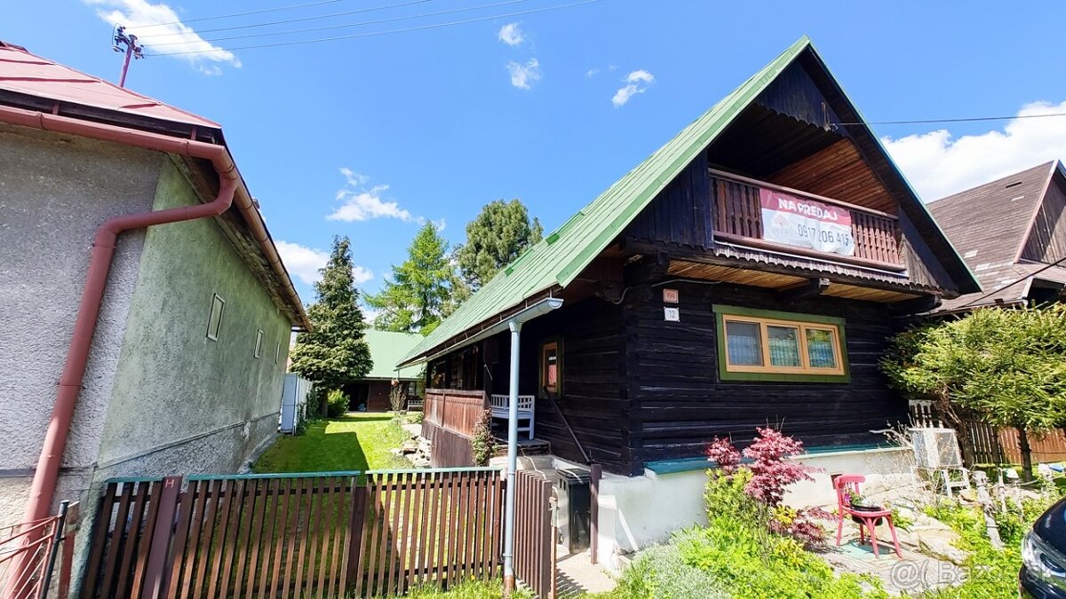 Zrekonštruovaná drevenica pod Kráľovou hoľou, pozemok 457 m2