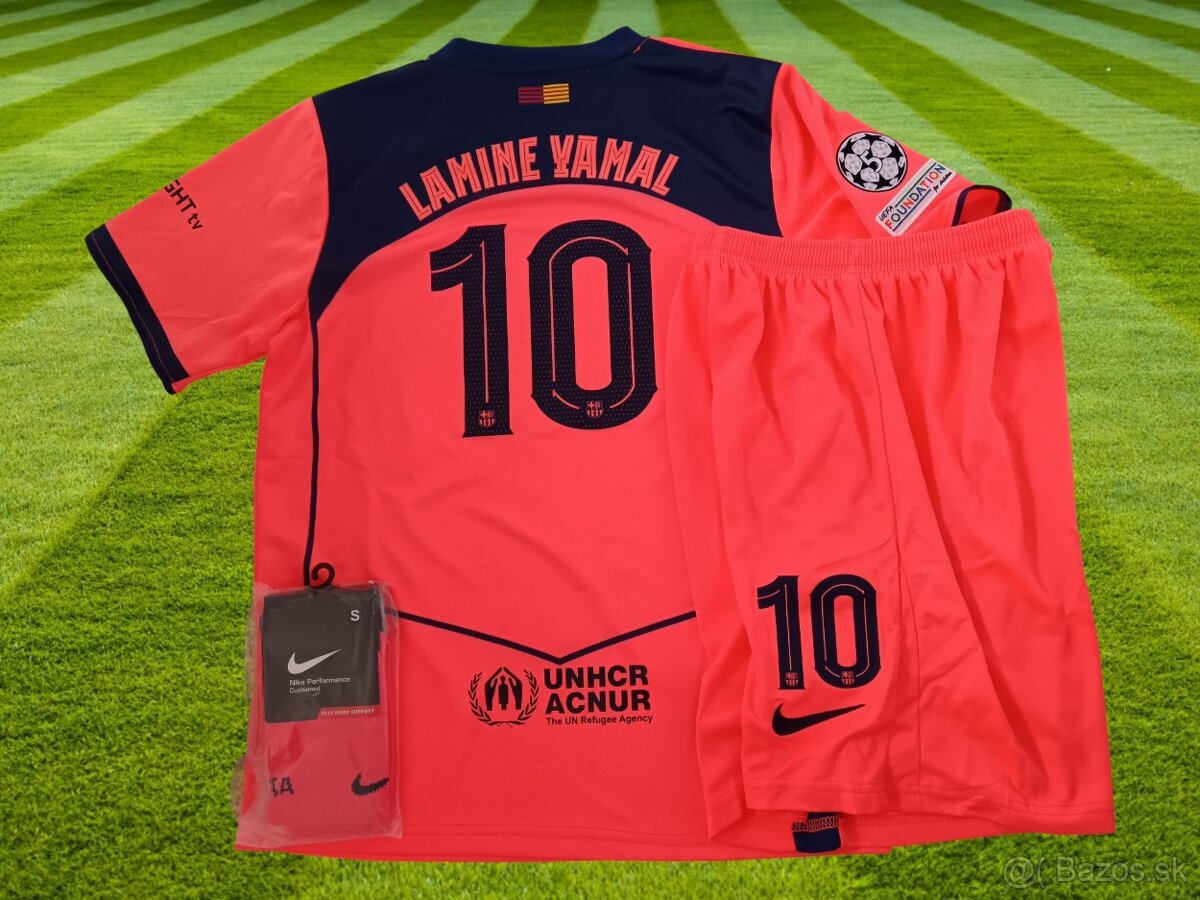 dres Lamine Yamal #10 FC Barcelona 25/26 orange -