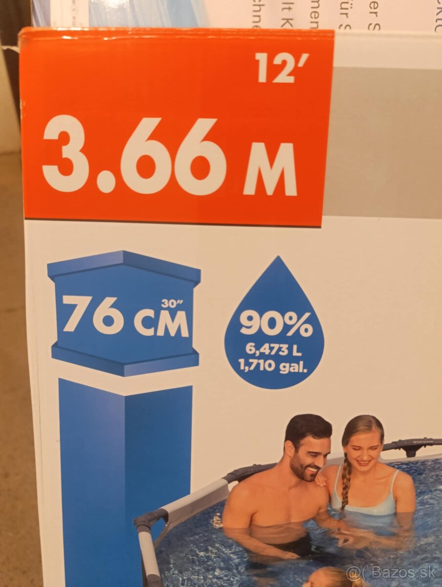 Rodinný bazén + filter + slnečný kolektor + chem+čist.prost.