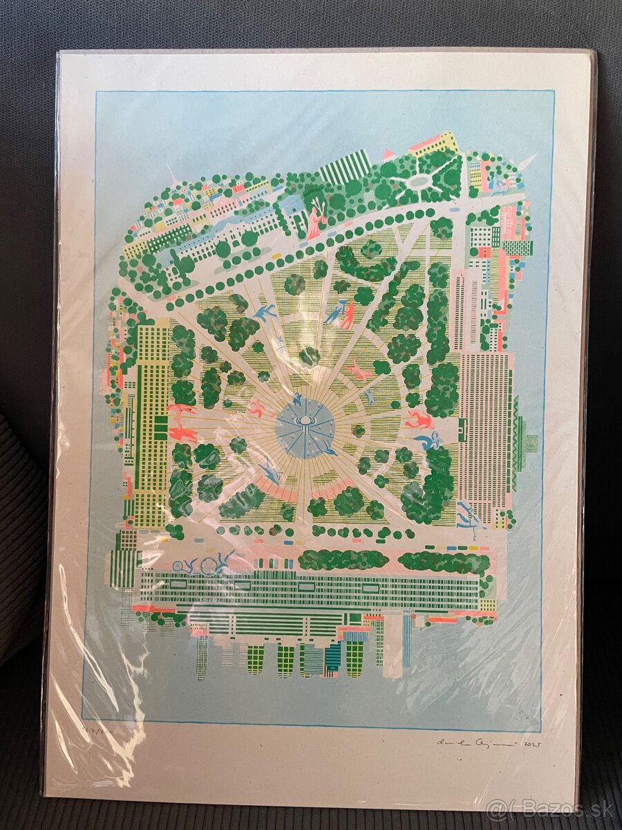 Predám grafiku Čierne diery Námestie Slobody