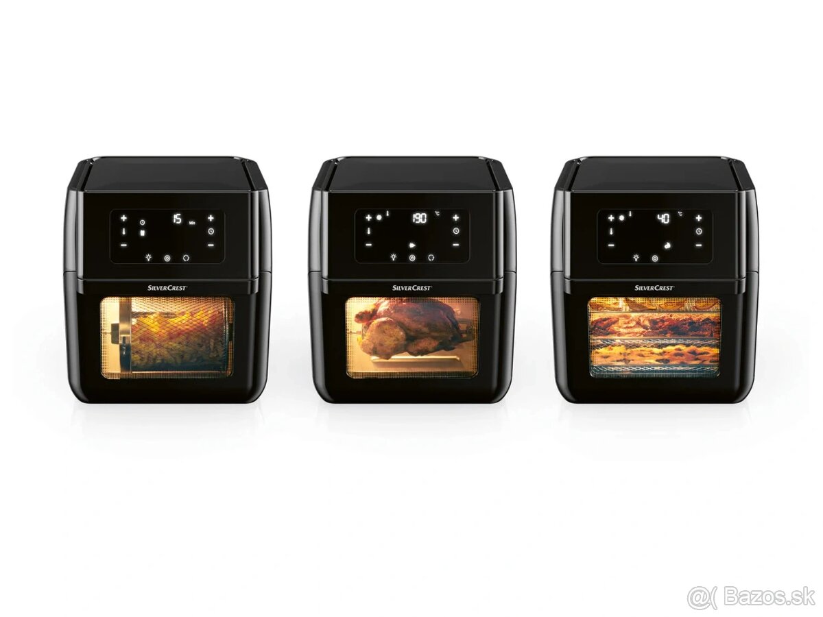 Nová teplovzdušná fritéza + rotujúce grilovanie, 9 funkcií