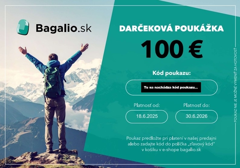 100€ poukaz do Bagalio sk batohy, tašky, ruksaky, kabelky