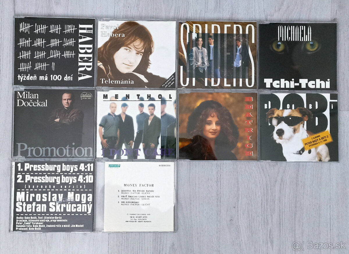 CD české a slovenské single