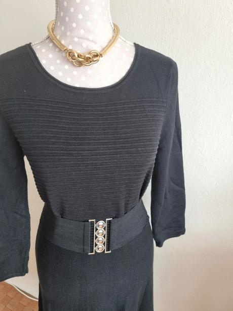 čierne pletené šaty Tom Tailor veľ. 38