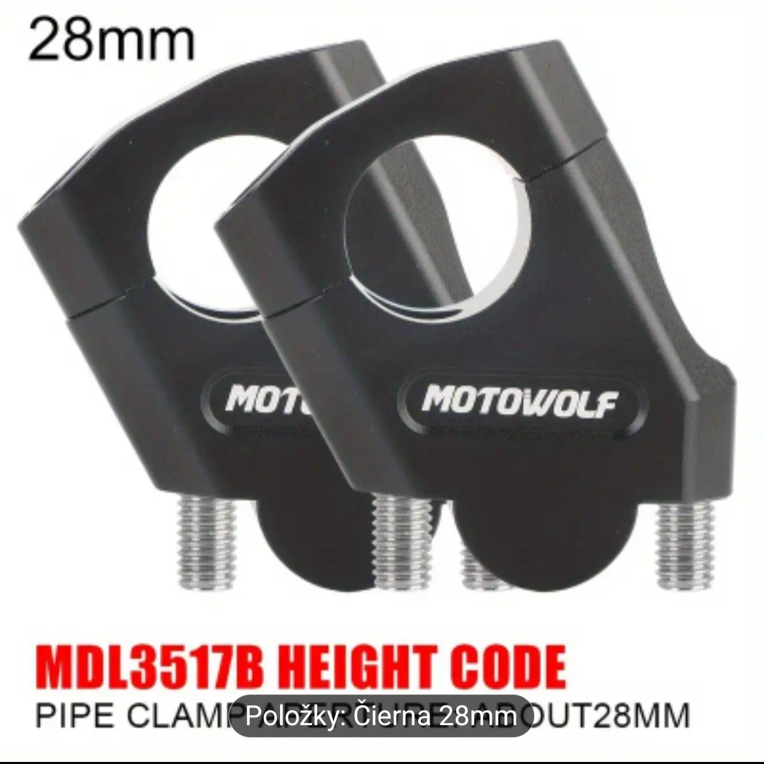 Zvýšenie riadidiel motowolf