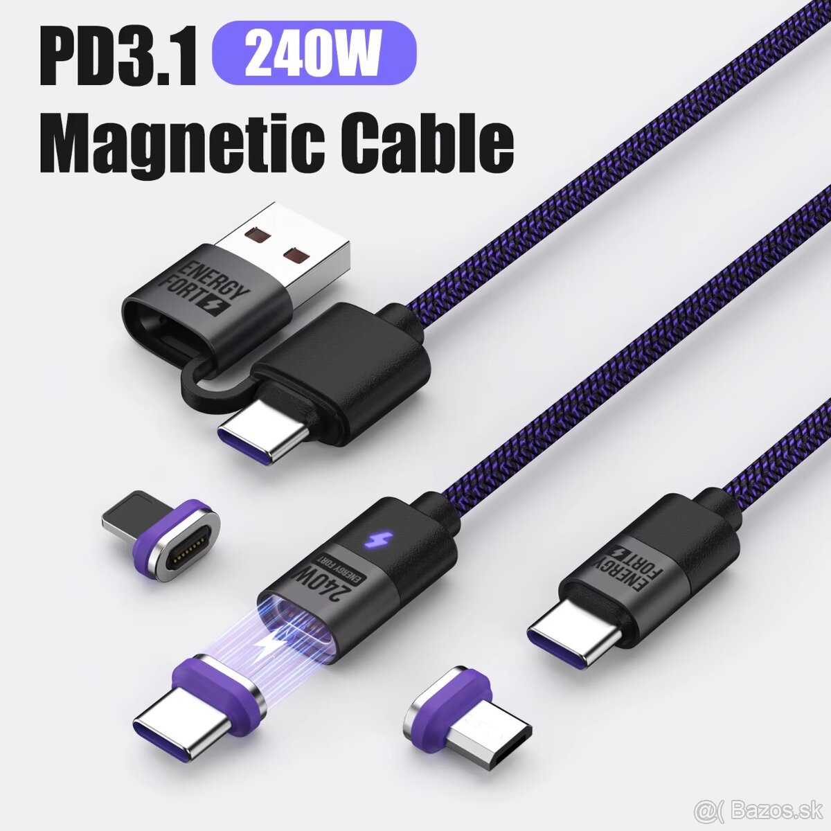 Magnetické koncovky usbC, microUSB, iphone Predám krátko po