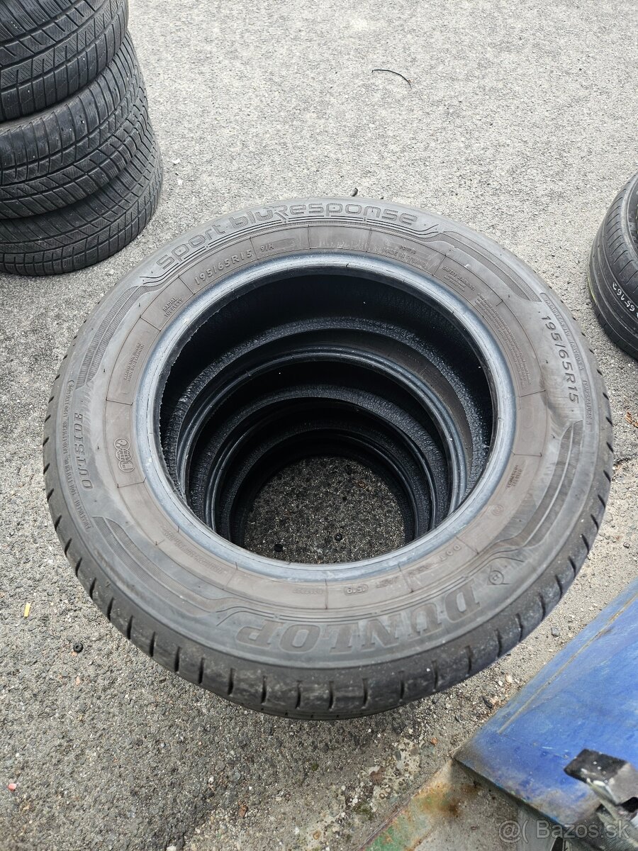 195/65 R15 DUNLOP letné- CELÁ SADA 60eu