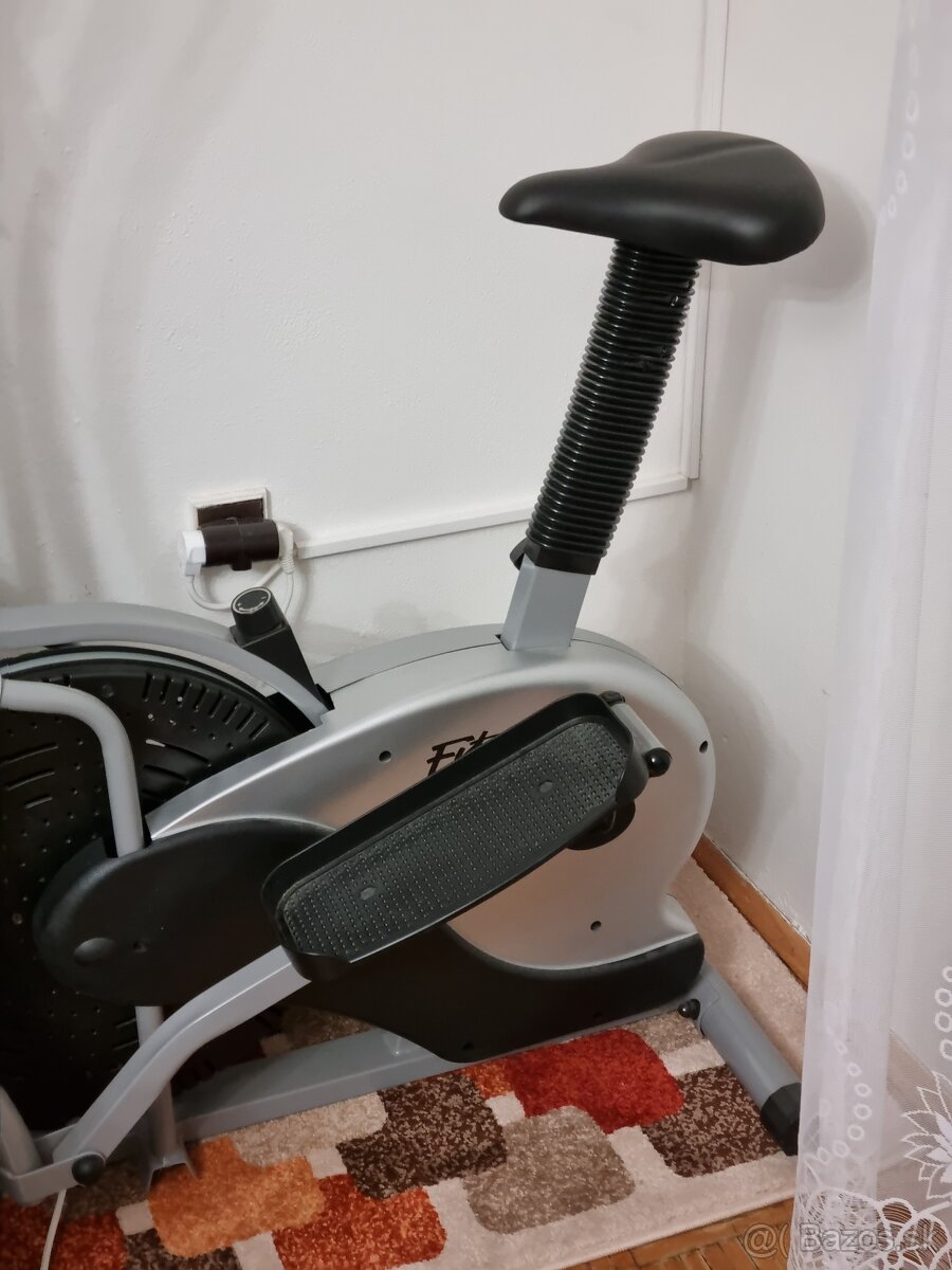 eliptický trenažér a stacionárny bicykel 2v1