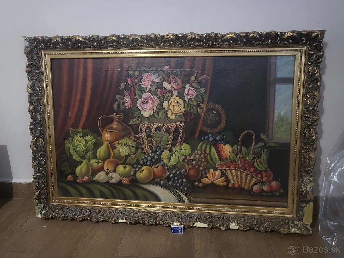 Zátišie olejomaľba na plátne