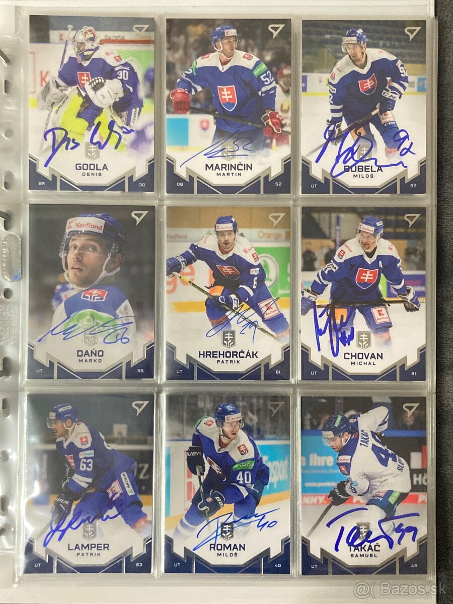 Hokejové Slovensko - Autogramy
