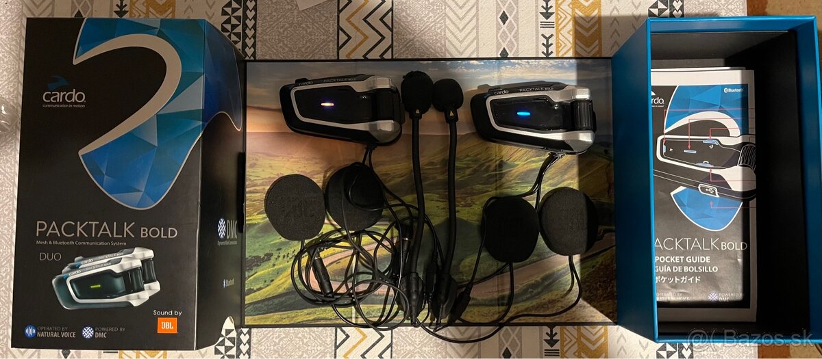 Predám 2x intercom na moto Cardo Packtalk Bold JBL