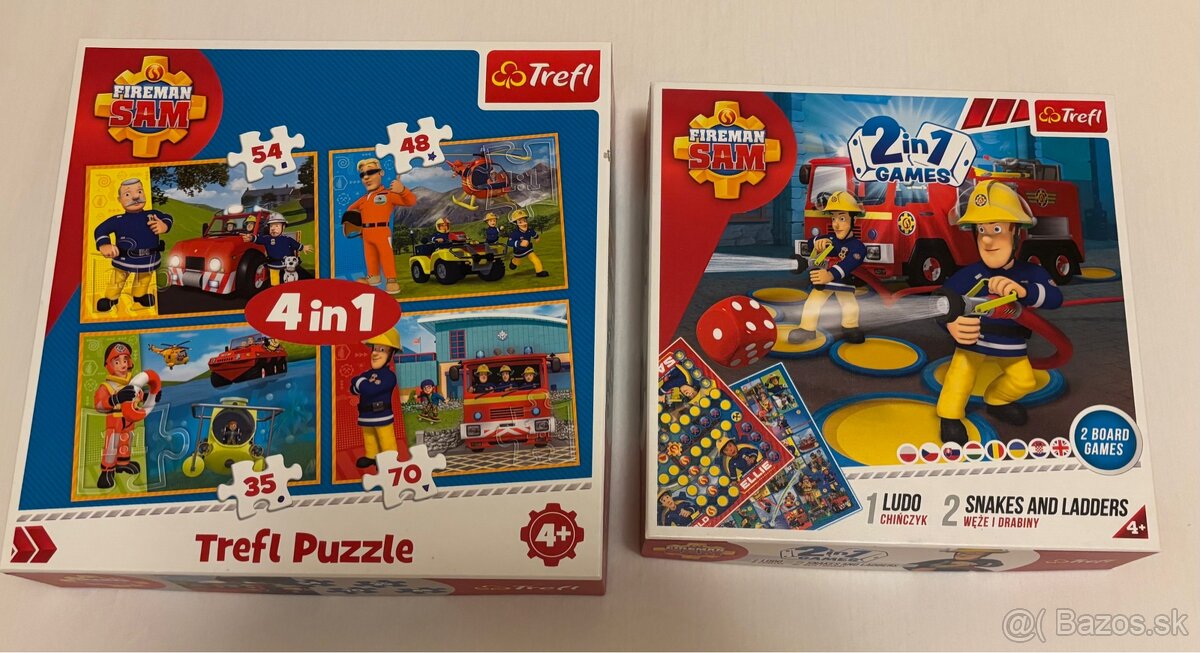 Poziarnik Sam - puzzle a hra