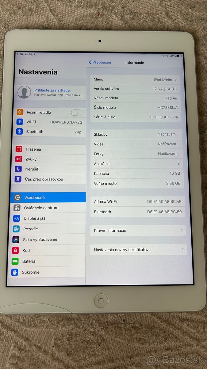 Apple ipad air 16gb