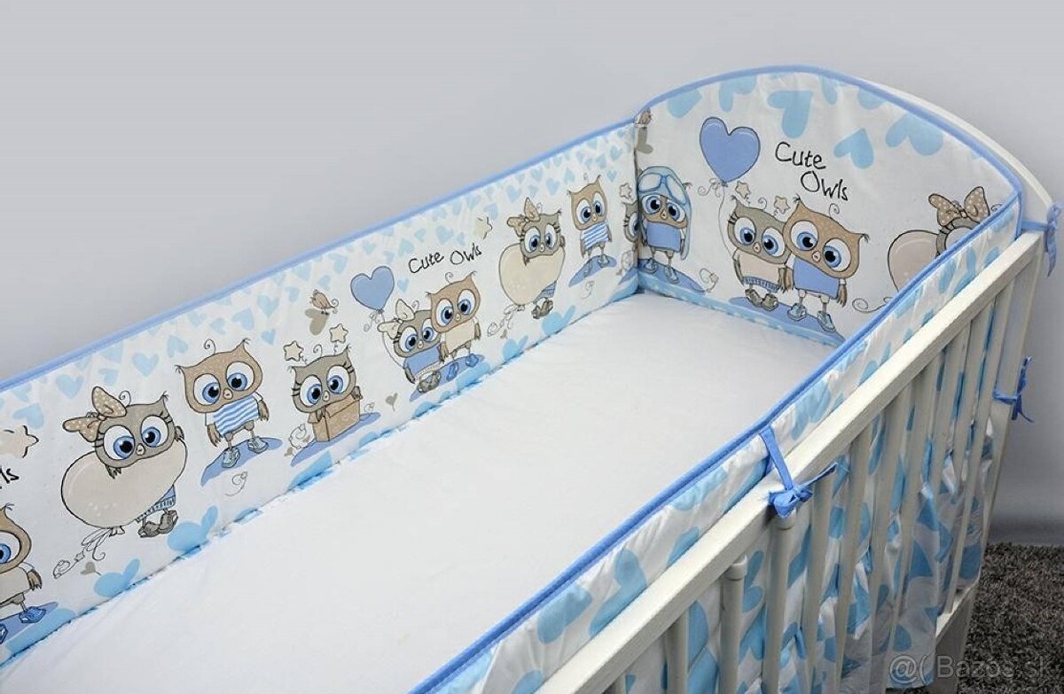 Mantinel do postieľky - sovičky