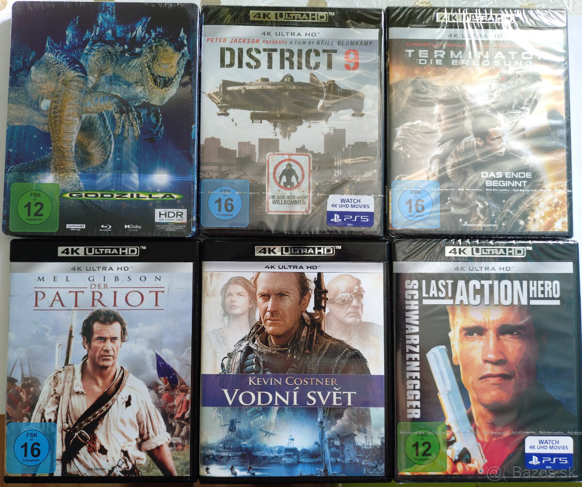 Predám 4K Ultra HD blueray,Blueray,DVD